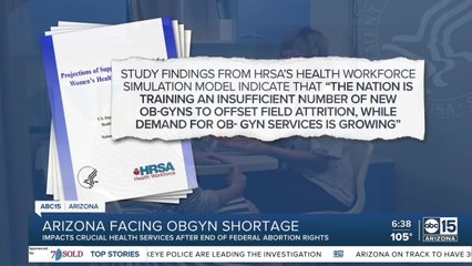 Number of OB-GYN doctors expected to decrease in Arizona by 2030