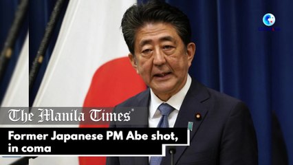 Former Japanese PM Abe shot, in coma