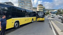 Ataşehir’de iki İETT otobüsü çarpıştı
