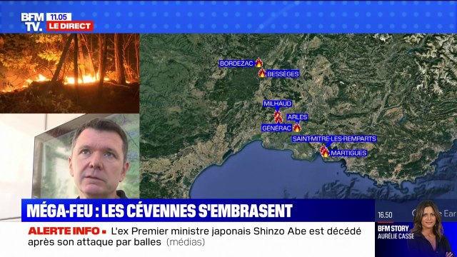 Méga-feu dans le Gard: l'incendie n'est pas totalement fixé et pourrait durer plusieurs jours