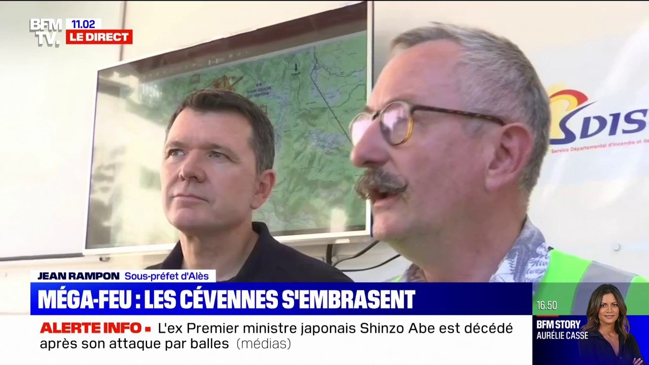 Incendies dans le Gard: selon le sous-préfet d'Alès, "il n'y a pas de victimes humaines hormis un pompier blessé léger au genou "