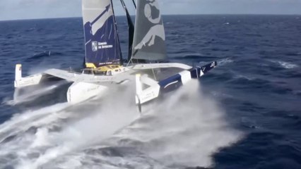 Gitana Team 2022 / Alerte images drone, à 40 nœuds le long du Portugal