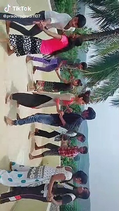 Group dancing video