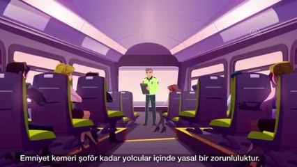 İstanbul Emniyeti'nden "emniyet kemeri farkındalığı" için animasyon