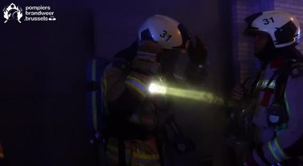 Descargar video: Incendie dans un garage rue Godecharle à Ixelles