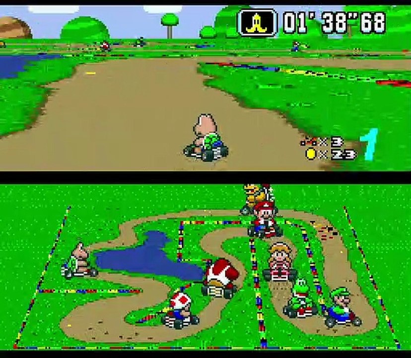 Super Mario Kart online multiplayer - snes