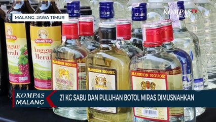 20 Kilogram Lebih Sabu dan Puluhan Botol Miras Dimusnahkan