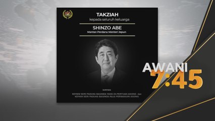 Pemergian Shinzo Abe | YDP Agong, Raja Permaisuri zahir ucapan takziah