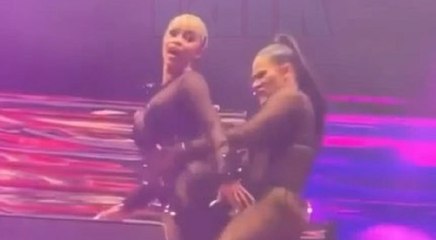 Cardi B took her wig off while she was performing "WAP"