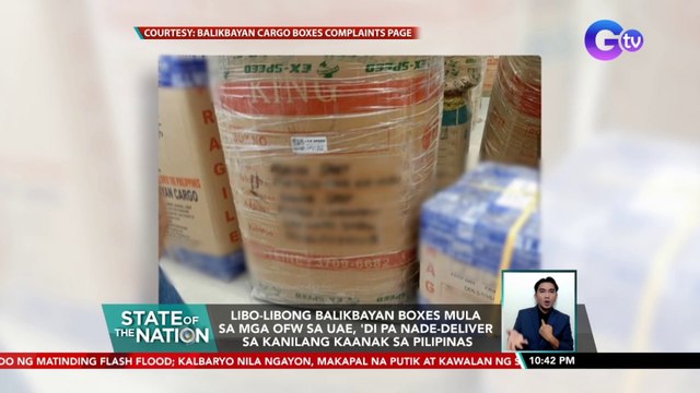 Libo-libong balikbayan boxes mula sa mga OFW sa UAE, 'di pa nakarating sa kanilang kaanak sa Pilipinas | SONA