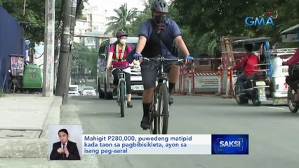 Mahigit P280,000, puwedeng matipid kada taon sa pagbibiskleta, ayon sa isang pag-aaral | Saksi