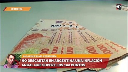 No descartan en Argentina una inflación anual que supere los 100 puntos