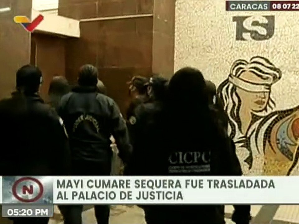 Mayi Cumare es trasladada a la audiencia de presentación por sicariato del Prof. Carlos Lanz