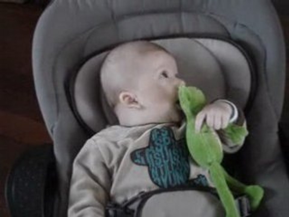 Sacha et sa grenouille