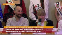 Conferencia Fiesta Nacional del Inmigrante en Oberá presentación de las candidatas a reina