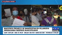 Maestros Proheco se manifiestan en Villanueva denunciando despidos injustificados