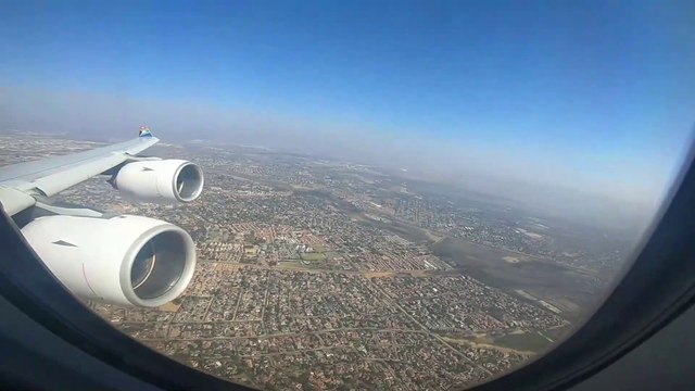 South African Airways A340-600 Johannesburg (JNB) To Cape Town (CPT) Full Flight Time Lapse