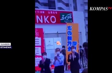 Tertangkap Kamera! Gerak-gerik Pelaku Sebelum Tembak Shinzo Abe dari Belakang