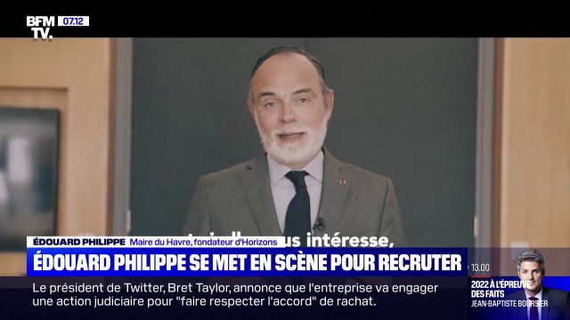 Edouard Philippe publie une vidéo pour appeler à adhérer à son parti Horizons