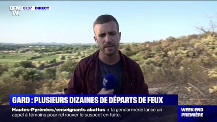 Gard: le "méga feu" fixé hier soir, les pompiers toujours sur le front