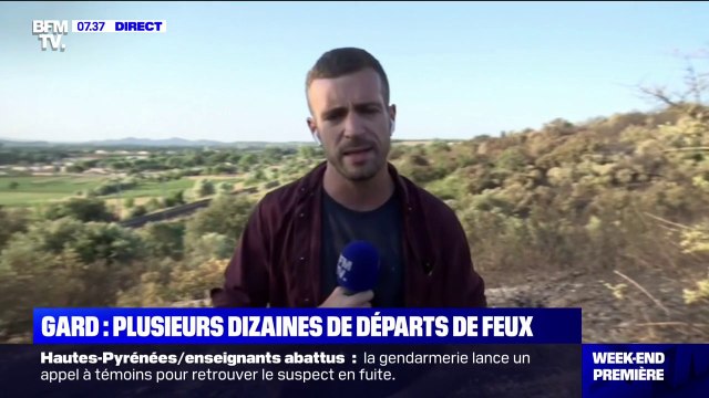 Gard: le méga feu fixé hier soir, les pompiers toujours sur le front