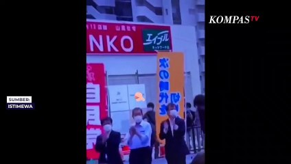 Tertangkap Kamera! Gerak-gerik Pelaku Sebelum Tembak Shinzo Abe dari Belakang