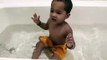 Baby Enjoying Bath during this hot summer I Baby Bathing In Big Bath Tub