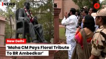 Maharashtra CM Eknath Shinde Pays Floral Tribute To BR Ambedkar, Chhatrapati Shivaji