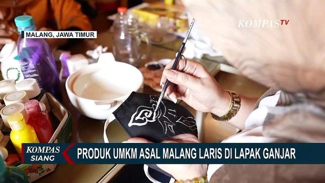 Produk Lukis UMKM dengan Ciri Khas Lukisan Indonesia Asal Malang Laris di Lapak Ganjar