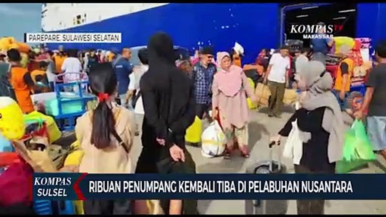 Ribuan Penumpang  Kembali Tiba Di Pelabuhan Nusantara Kota Pare-pare