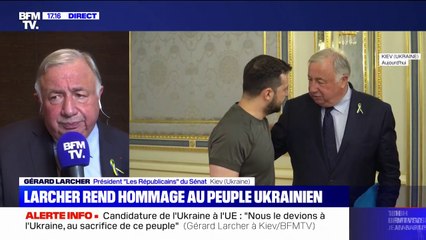 Gérard Larcher, à propos de Volodymyr Zelensky: "Je l'ai trouvé extrêmement déterminé"
