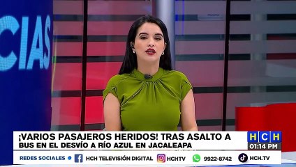 ¡Asaltantes hieren a pasajeros de bus en Jacaleapa, El Paraíso!