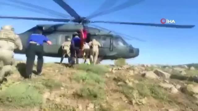 Tunceli'de rahatsızlanan vatandaş, helikopterle Elazığ'a sevk edildi