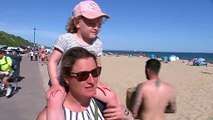 Families enjoy the hot weather in Bournemouth