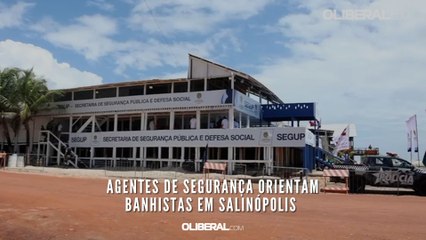 Descargar video: Agentes de segurança orientam banhistas em Salinópolis