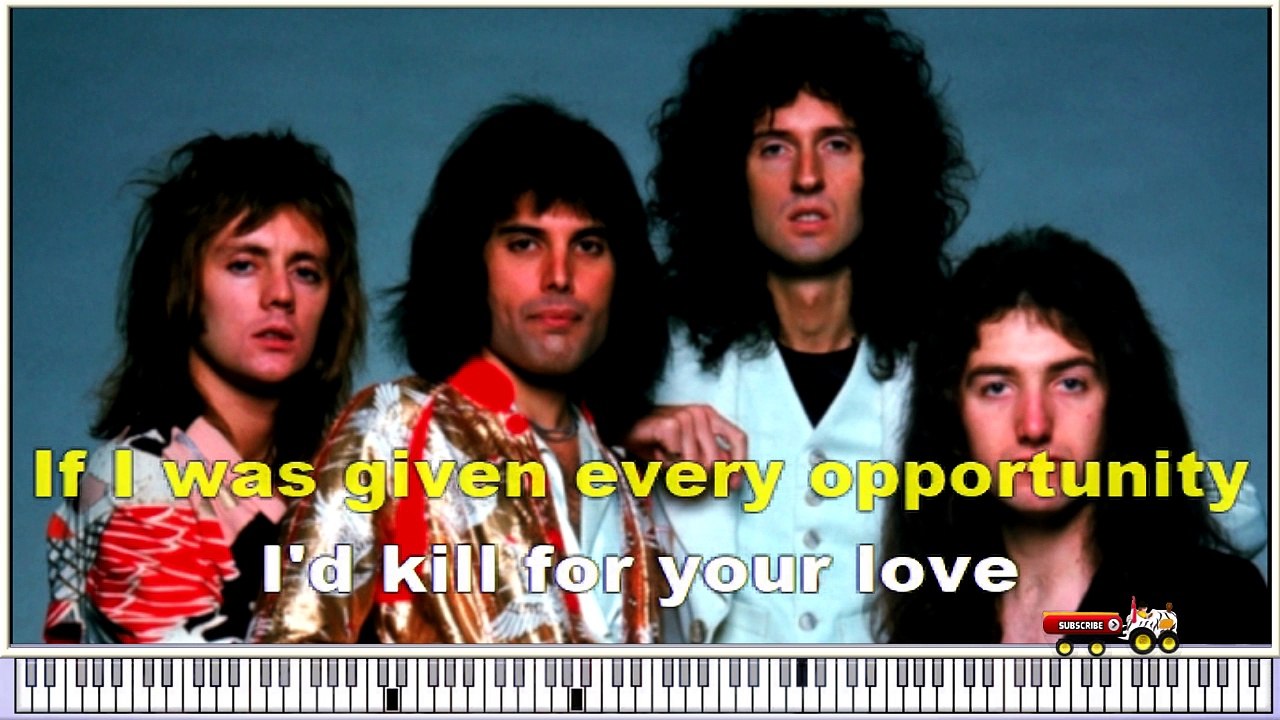 Freddie Mercury & Queen -  " Was Born To Love You" Free Karaoke with Lyrics & chords - Cover
