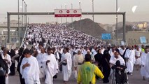 Última etapa de la gran peregrinación a La Meca en Arabia Saudita