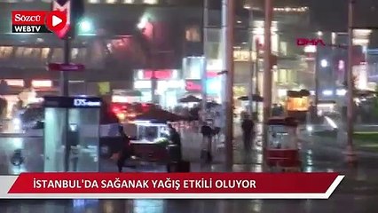 Video herunterladen: İstanbul'da sağanak yağış bir anda bastırdı