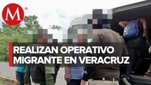 Aseguran a 47 migrantes en Veracruz, hay dos menores de edad