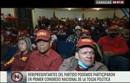 Partido Podemos organiza el primer congreso de delegados en el Teatro Nacional de Caracas