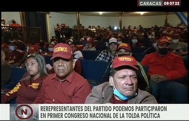 Partido Podemos organiza el primer congreso de delegados en el Teatro Nacional de Caracas