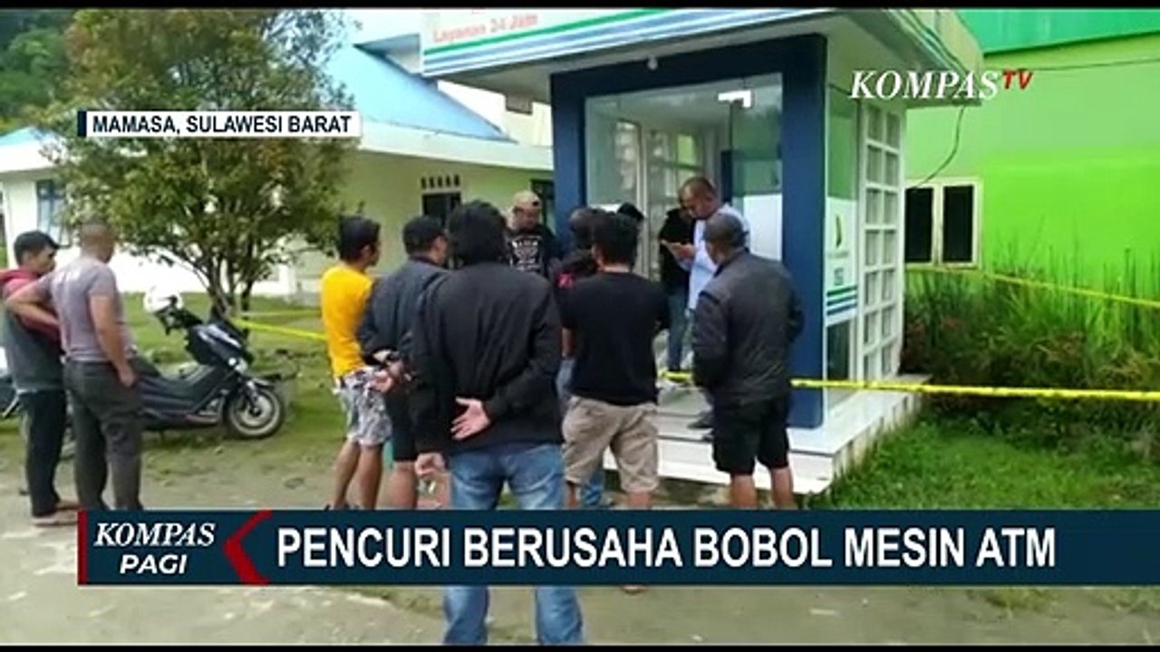 Mesin ATM Dirusak Pencuri untuk Dibobol