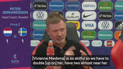 Sweden coach says it's so hard to stop Miedema after Netherlands draw