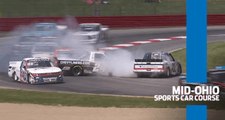 Self gets loose, causes wreck with Wood, Perkins at Mid-Ohio