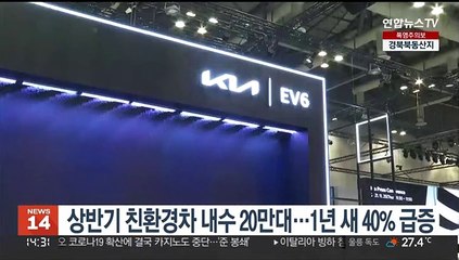 상반기 친환경차 내수 20만대…1년새 40% 급증