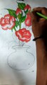 Drawing | how to draw flowers | how to draw flowers step by step | how to draw flowers in a vase