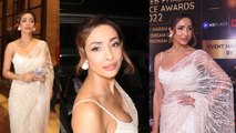 Malaika Arora ने DadaSaheb Phalke Awards में Saree में ढाया कहर, White Saree में हुई Spot|*Bollywood