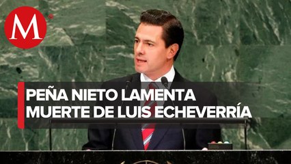 Télécharger la video: Peña Nieto envía condolencias a familiares y amigos de Luis Echeverría