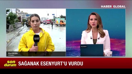 Sağanak Esenyurt'u vurdu! Ev ve iş yerini su bastı