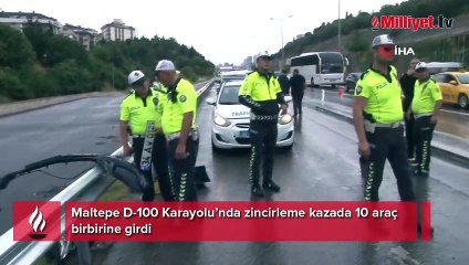 İki ayrı kaza! 16 araç birbirine girdi